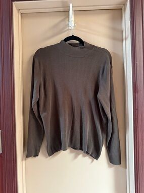 Coldwater Creek Men's Olive Turtleneck Sweater